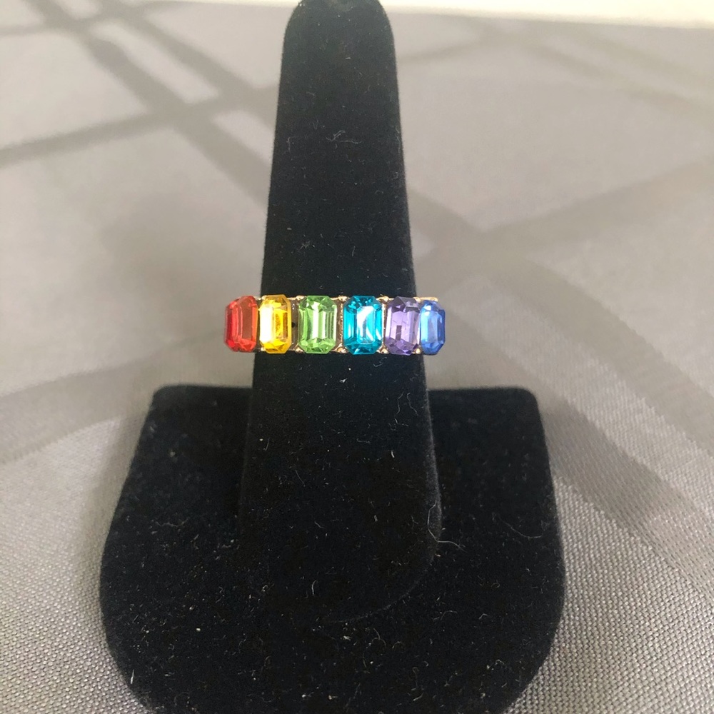 COPY - 2 pieces solitaire and multi stone size 8 ring NWT